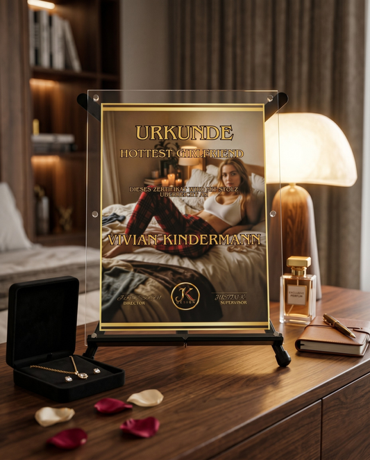 🏆 DIN A3 Wunschdesign-Premium-Urkunde im Acrylglasrahmen